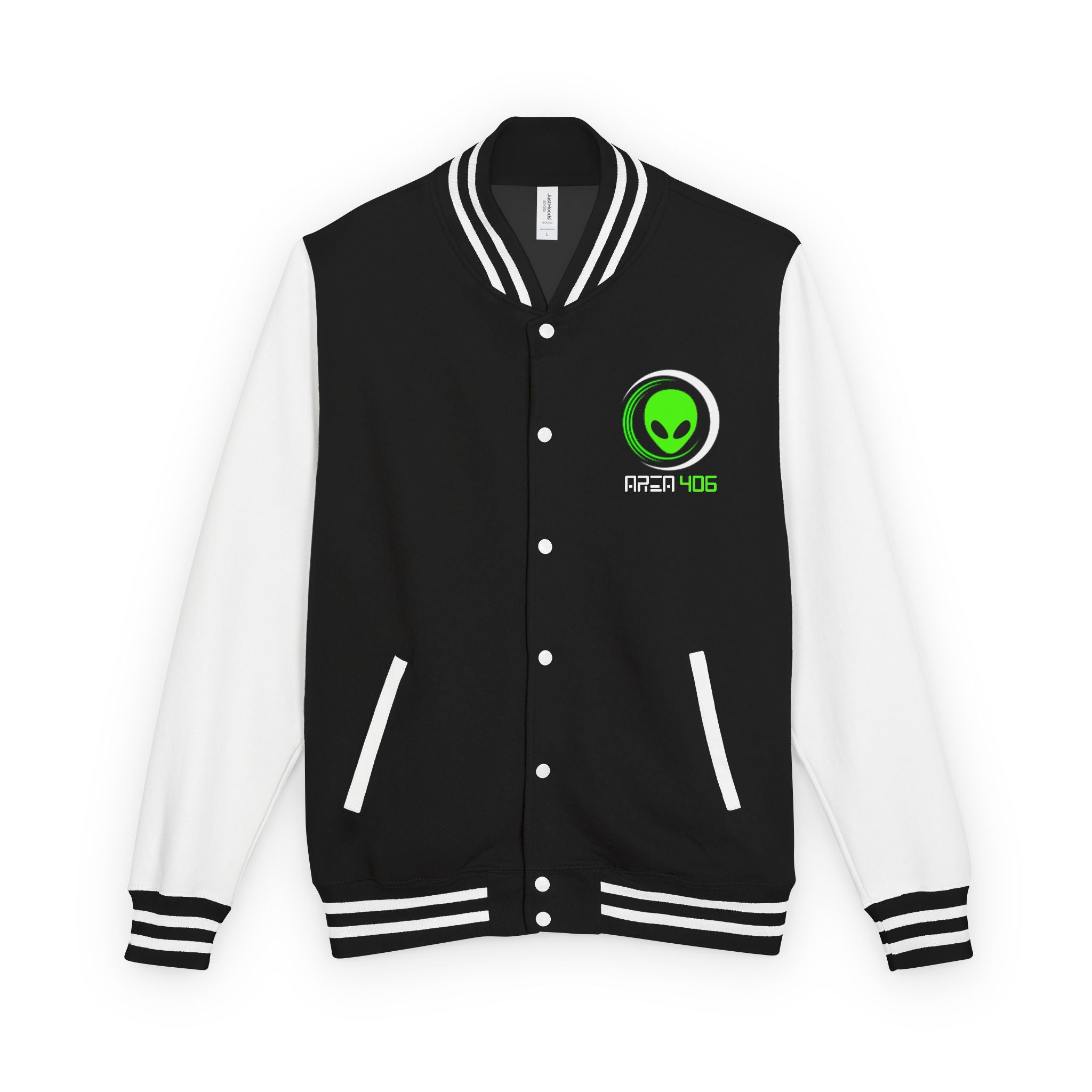 Varsity Jacket - Area 406 Black/Green Logo