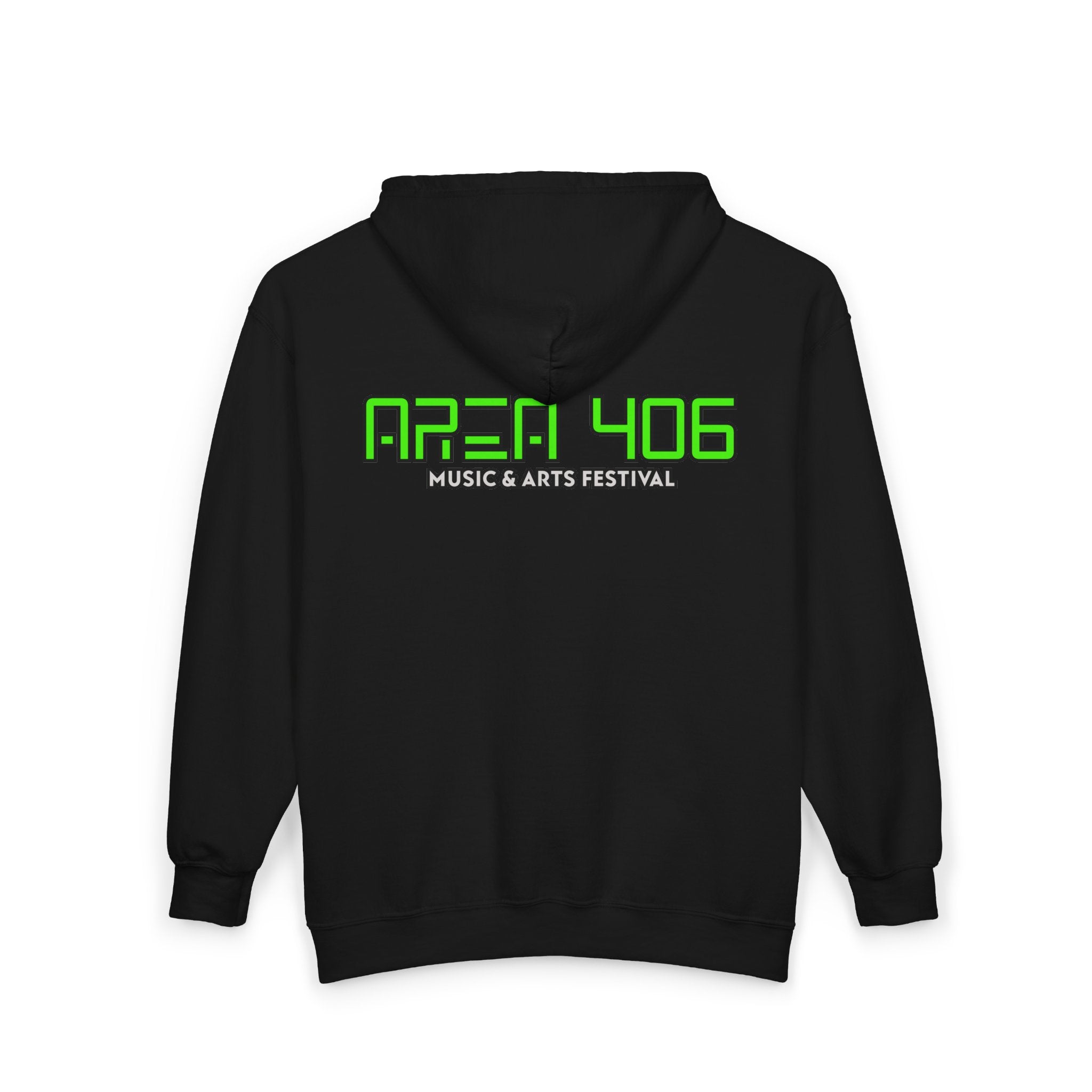 Zip Hoodie - Area 406 Green Emblem