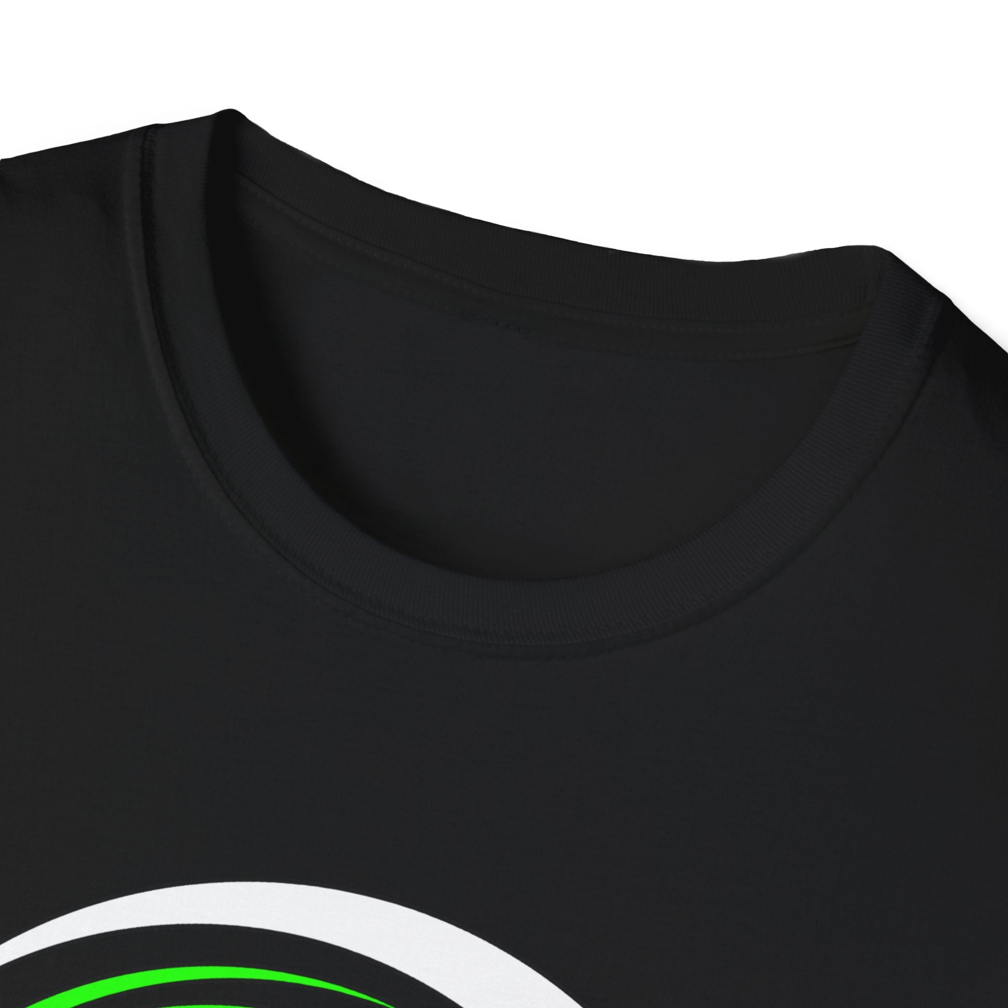 T-Shirt — Alien 406 Neon Green UFO Graphic Tee (Black)