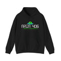 Hoodie - Area 406 Neon UFO Logo (Black)