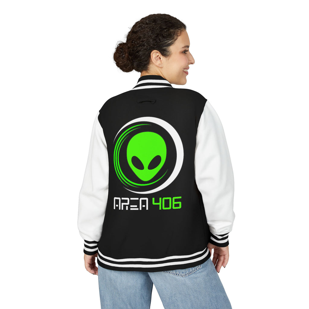 Varsity Jacket - Area 406 Black/Green Logo