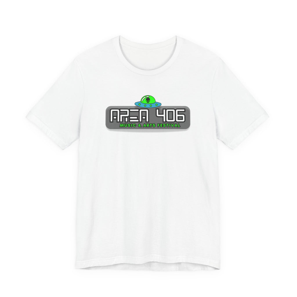T-Shirt - Neon UFO Logo (White Shirt)