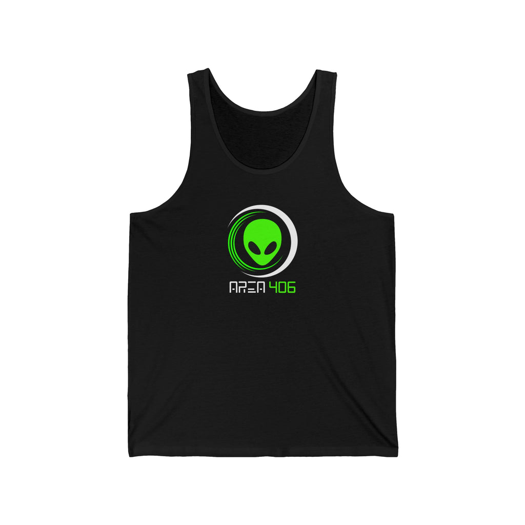 Women's Tanktop - Area 406 Black & Green Logo (Black)