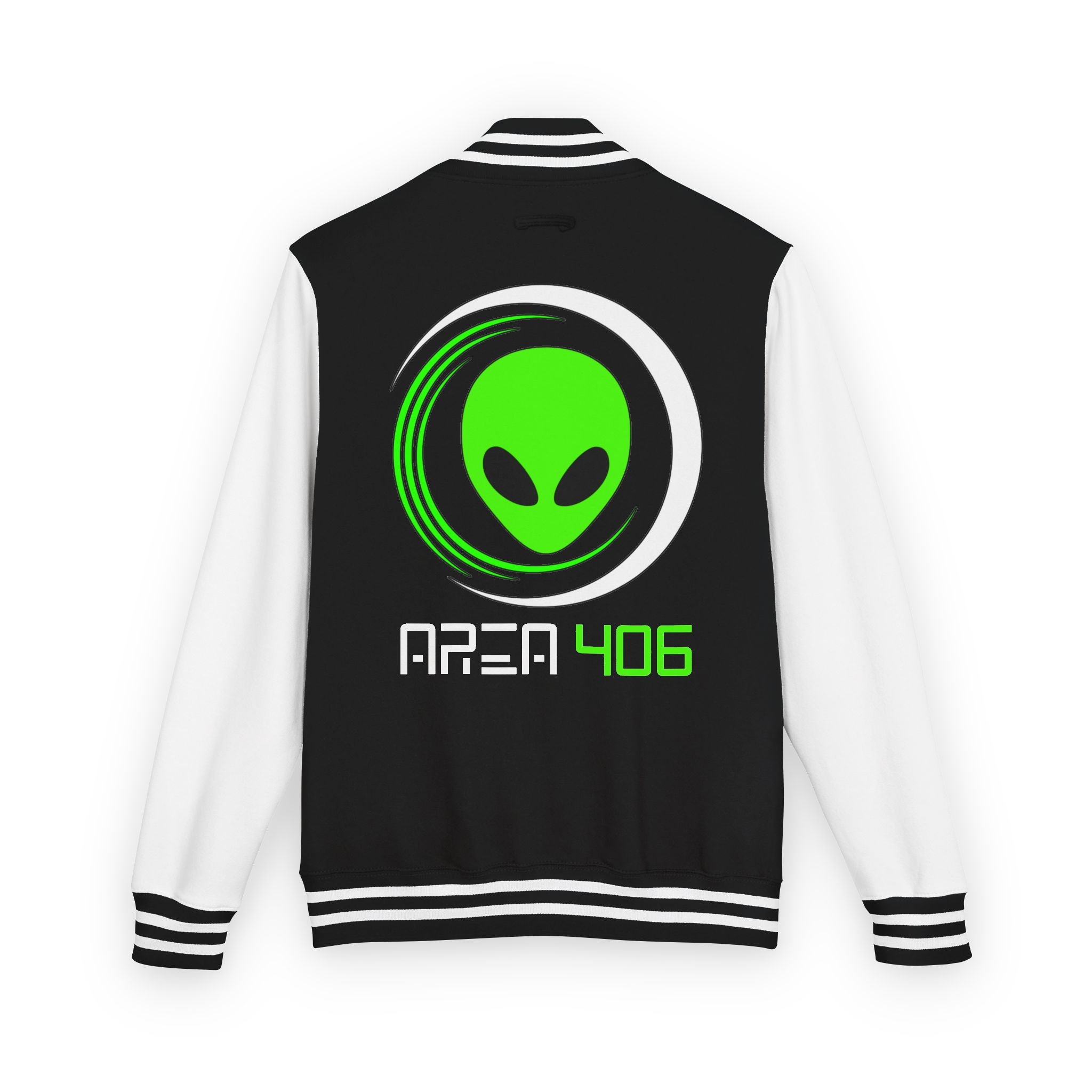 Varsity Jacket - Area 406 Black/Green Logo