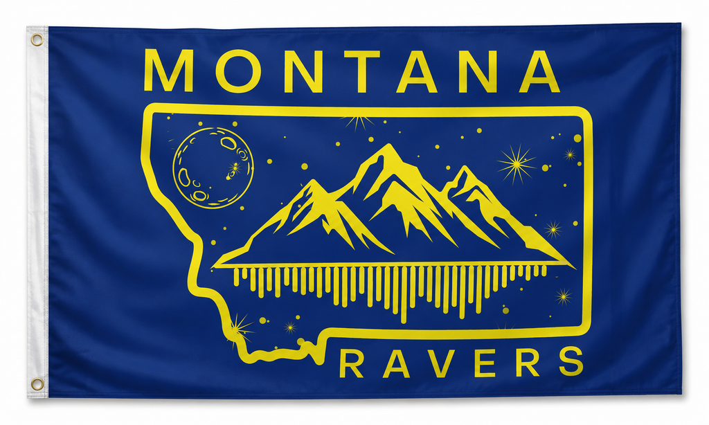 Montana Ravers Flag - New Era Design